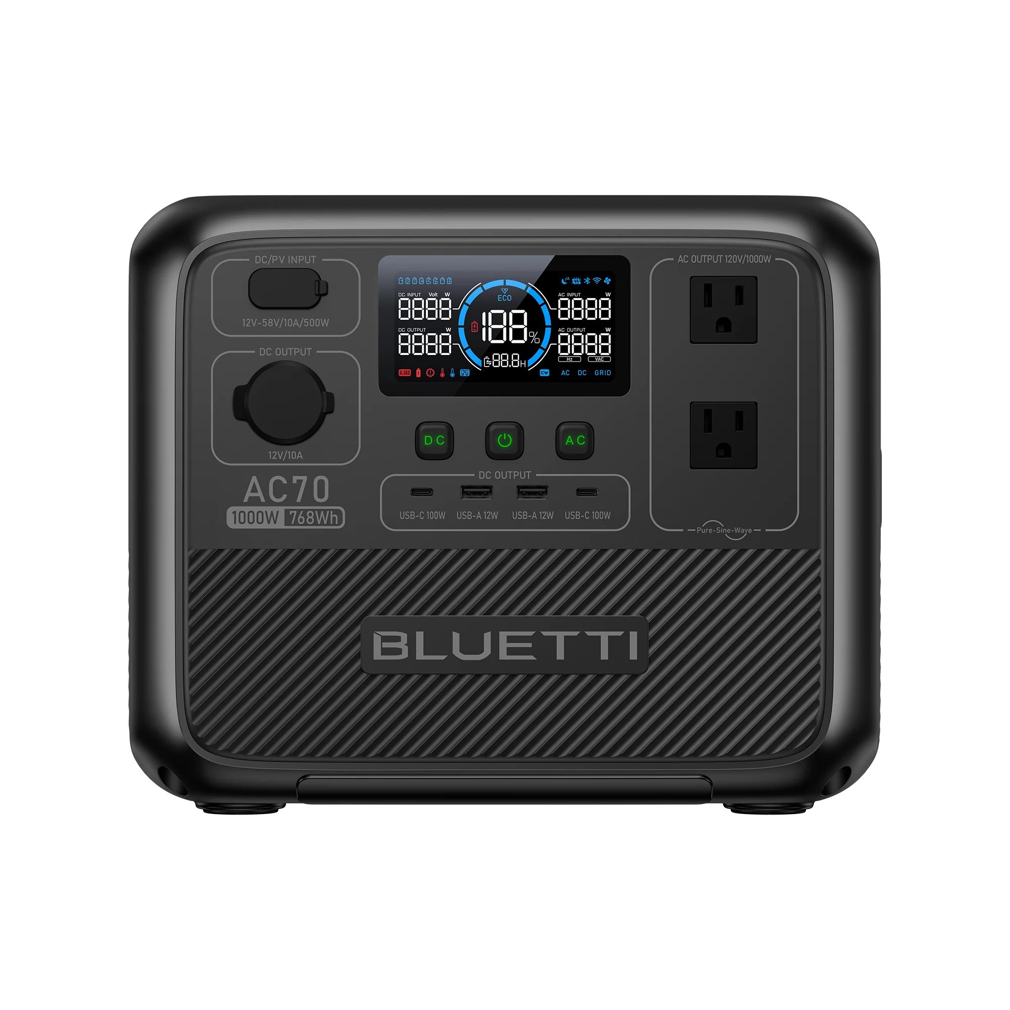 BLUETTI AC70P vista frontal