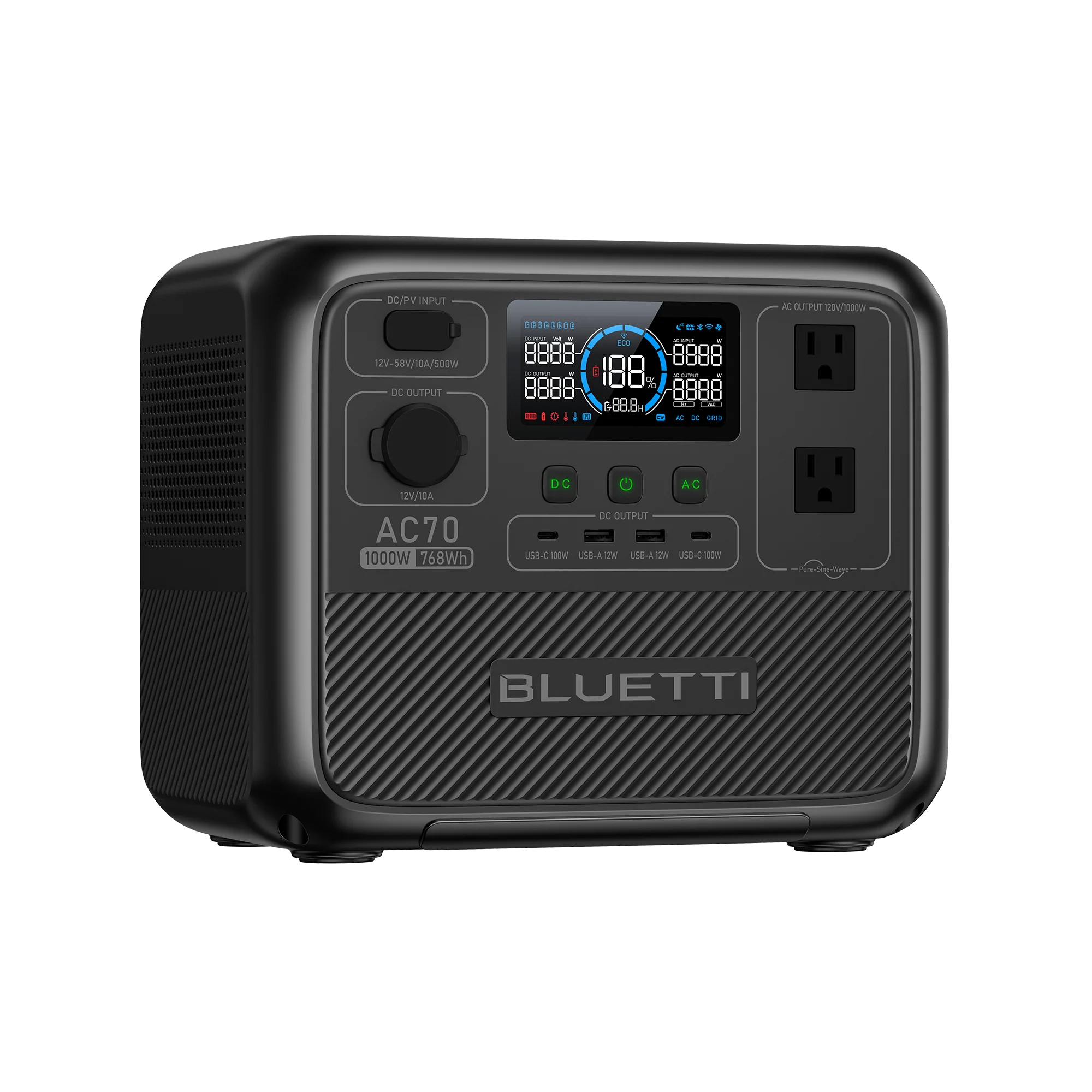 BLUETTI AC70P vista lateral